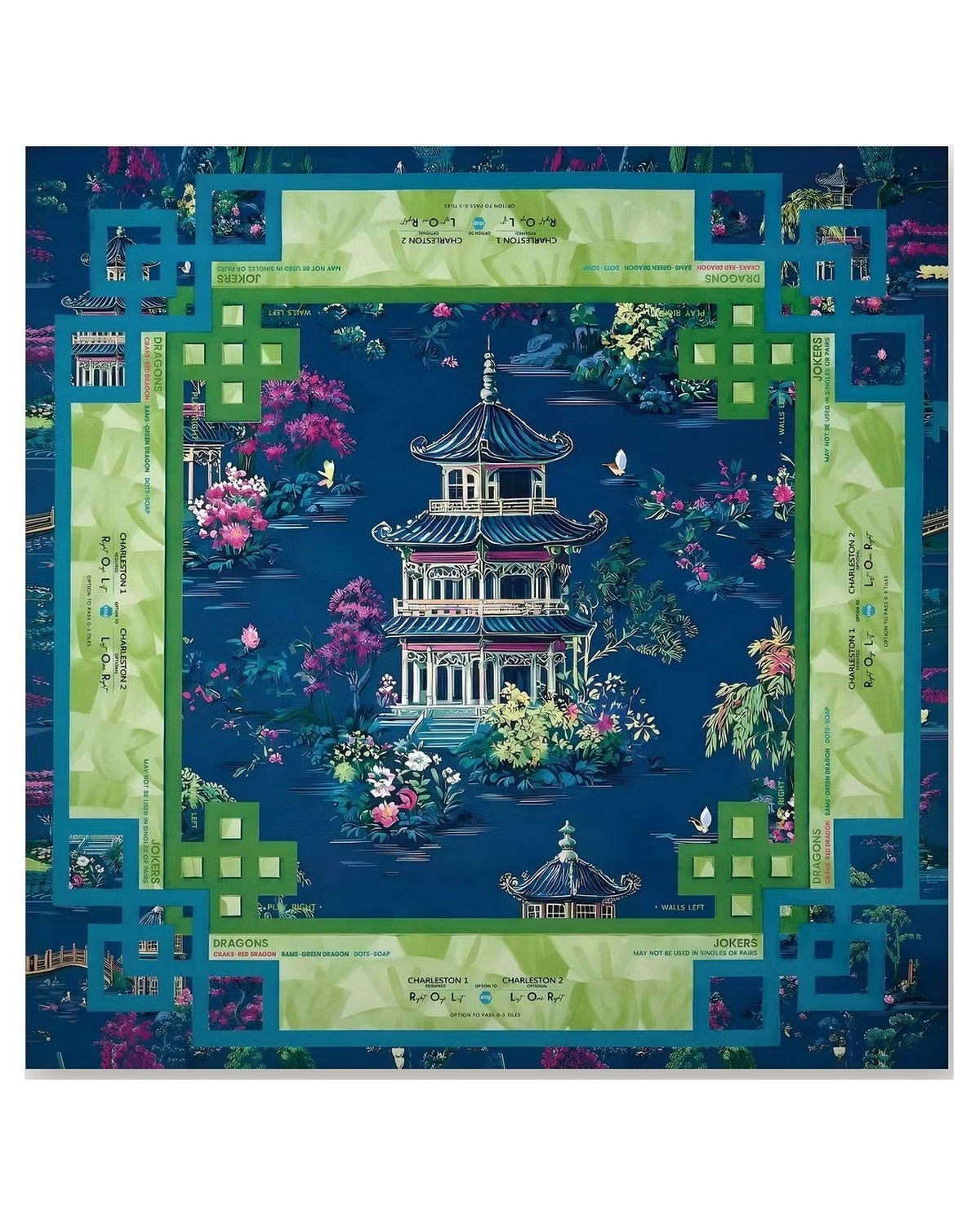Teal Pagoda Garden Mat