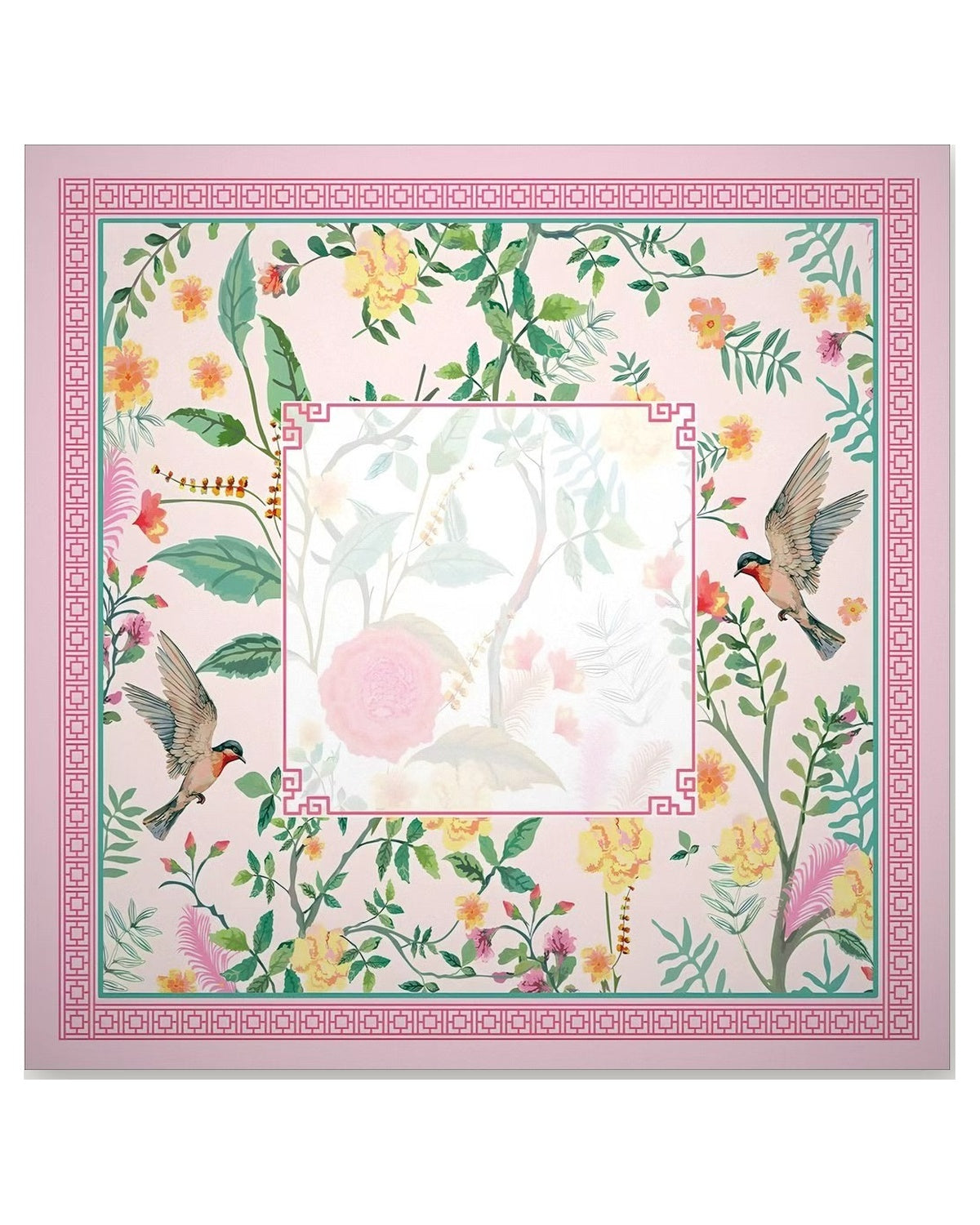 Hummingbird Garden mahjong mat