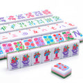 Empress mahjong tiles in angled rows with the vase and watering can jokers in front