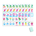 Key West American mahjong tiles, one of each tile laid out in a grid with one tile face down showing the mint green back