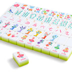 Limoncello mahjong tiles in angled rows with the flower fairy jokers in front