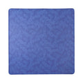 Plain royal blue mahjong mat with a tonal paisley print, shown flat from above on white