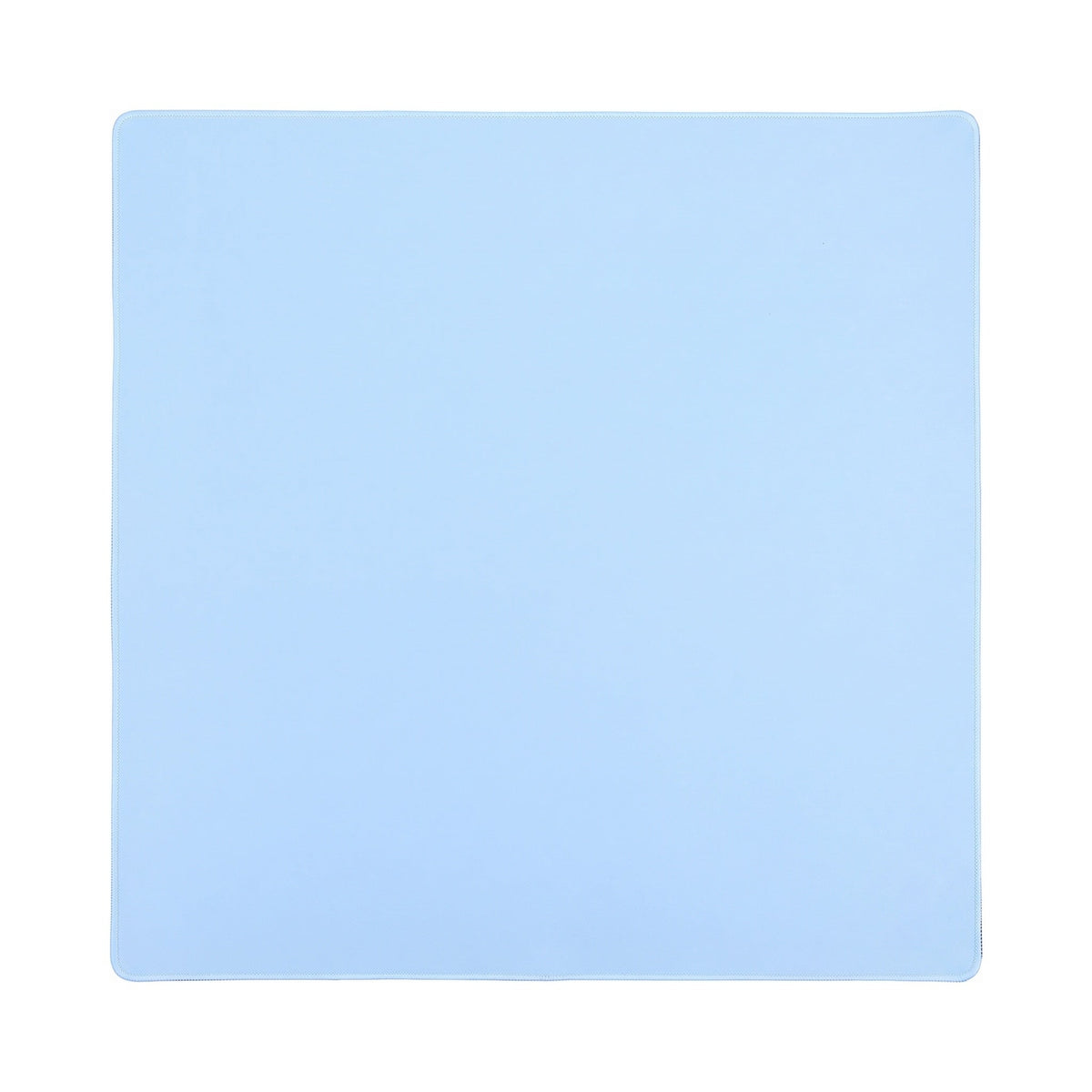 Plain powder blue mahjong mat, shown flat from above on white